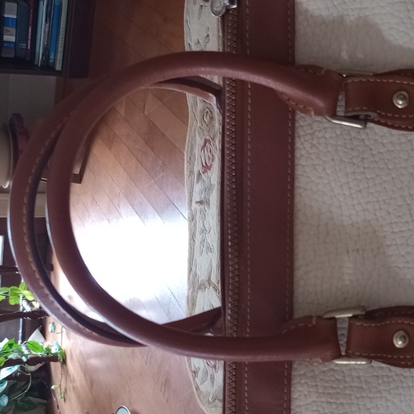 Vintage Bone and Brown All Leather Dooney & Burke - Picture 8 of 11